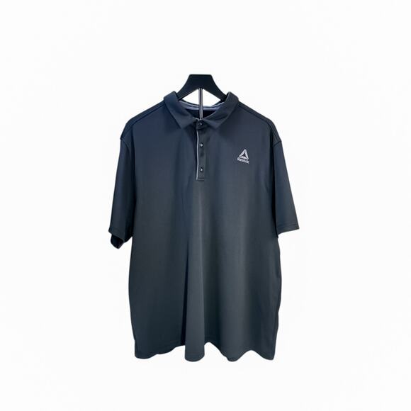Reebok Men's 2XL Black Performance Polo Shirt Short Sleeve Moisture Wicking Golf - Picture 2 of 7